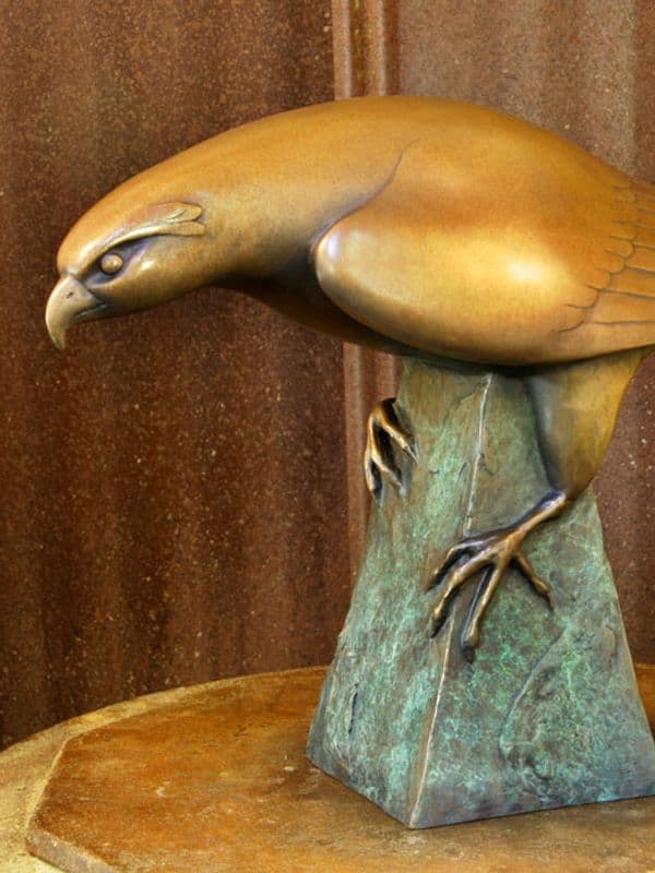 Bronze sculpture: Osprey by Georgia Gerber