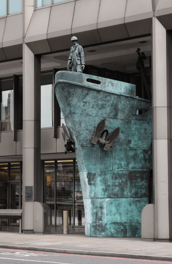 Sample concept — ship's bow sculpture representing maritime heritage